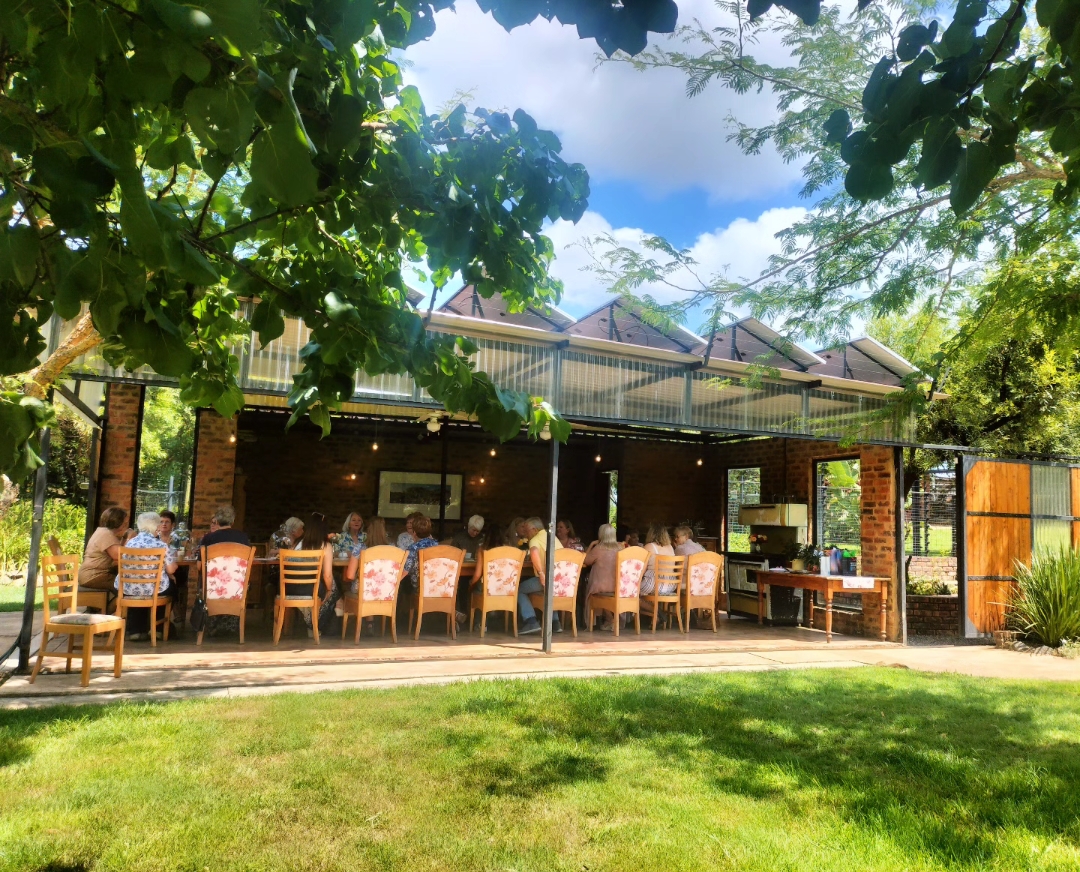 Outdoor venue event with guests